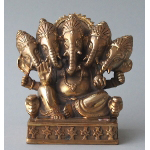 Ele. Ganesha 5 köpfig Messing