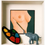 Maler und Modell (Elefant) F