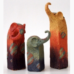 Elefantengruppe Keramik